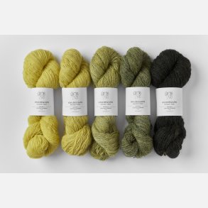 Plantefarvet, - vissengr�n mellem, Knudegarn,