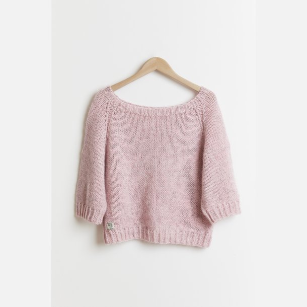 "Torsdag" Sweater i Naturfarvet Knudegarn